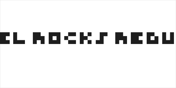 Pixel rocks Regular Logo
