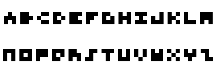 Pixel rocks Regular Font LOWERCASE