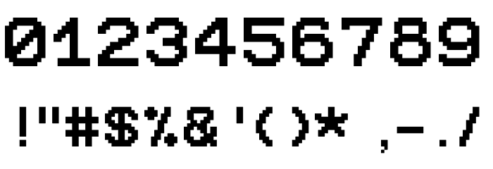 Pixel12x10 Font OTHER CHARS