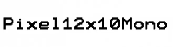 Pixel12x10Mono  免费字体下载
