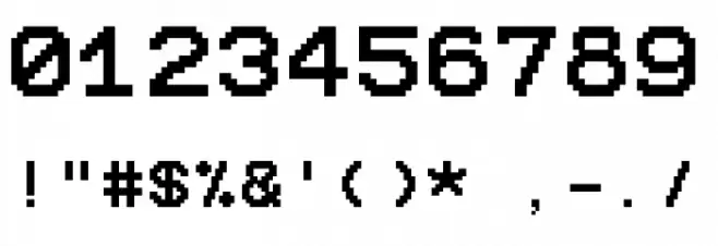 Pixel12x10Mono Font OTHER CHARS