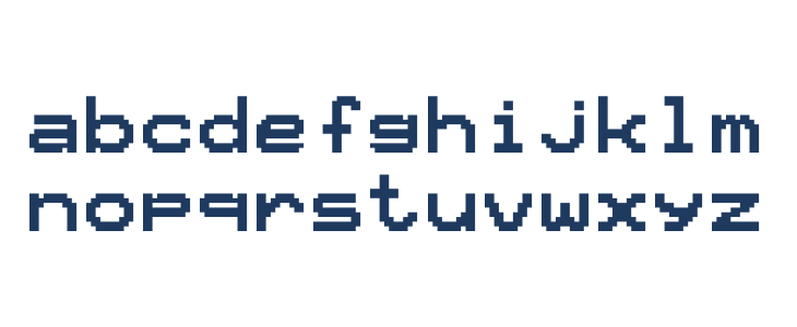 Pixel12x10Mono Lowercase
