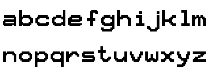 Pixel12x10 Font LOWERCASE