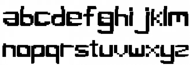 PixelBug Font LOWERCASE