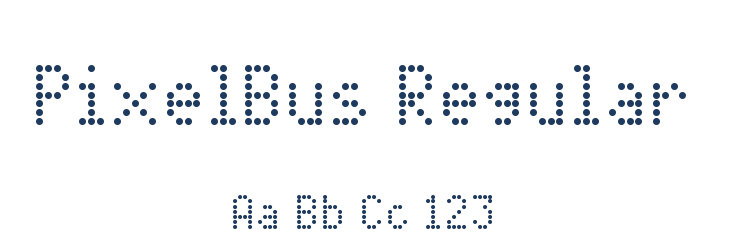PixelBus Regular Font Preview