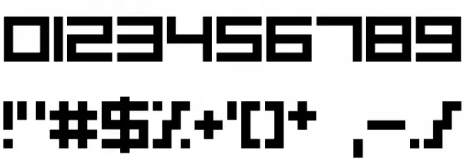 PixelCaps! Font OTHER CHARS