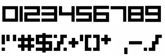 PixelCaps! Font OTHER CHARS