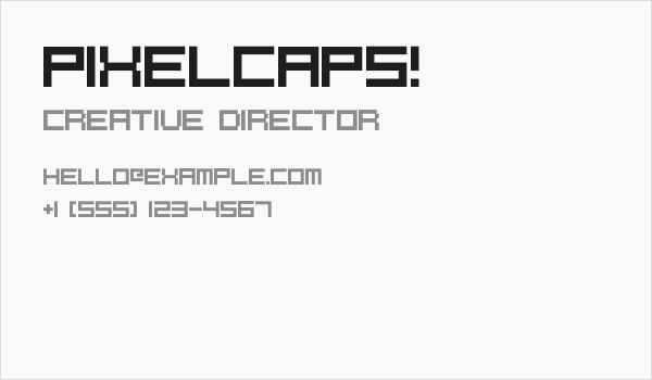 PixelCaps! Business Card