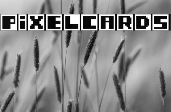PixelCards Font examples