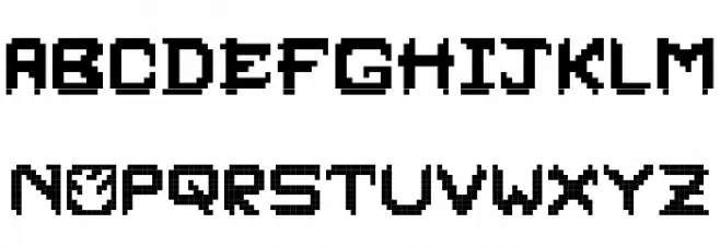 PixelFaceOnFire フォント 大文字