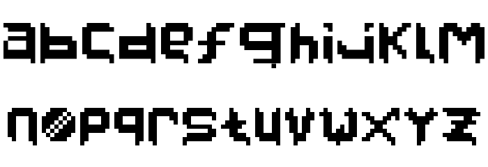 PixelFaceOnFire Font LOWERCASE