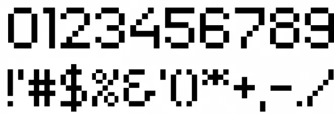 PixelForce Font OTHER CHARS