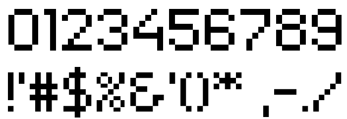 PixelForce Font OTHER CHARS