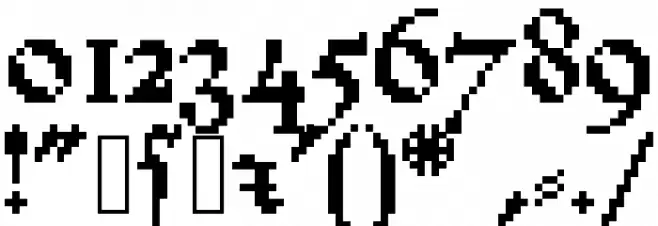 PixelFraktur Font OTHER CHARS