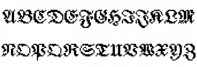 PixelFraktur Polices MAJUSCULES