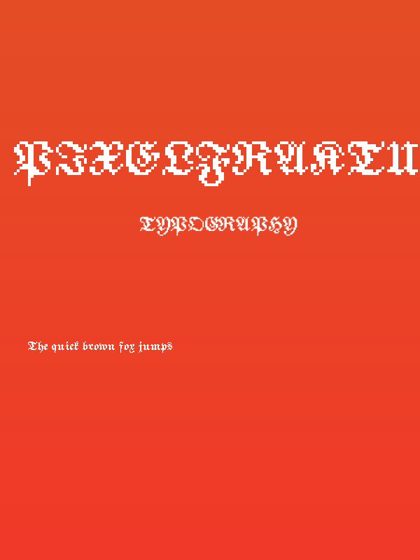 PixelFraktur Poster