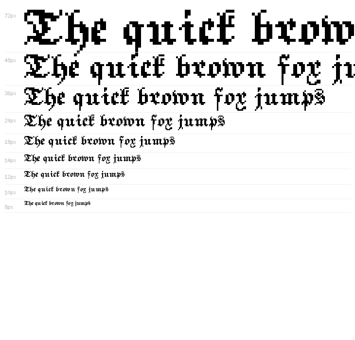 PixelFraktur Waterfall