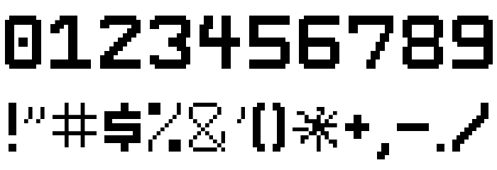 PixelGameFont Font OTHER CHARS