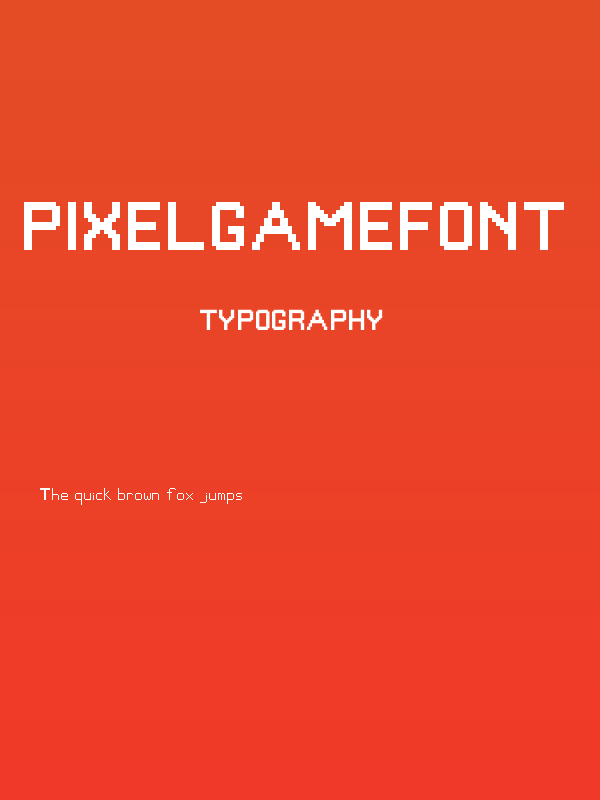 PixelGameFont Poster