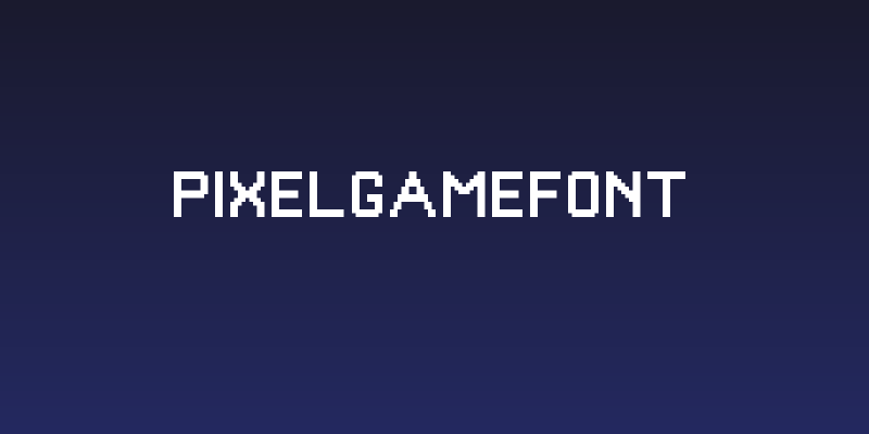 PixelGameFont Social Header
