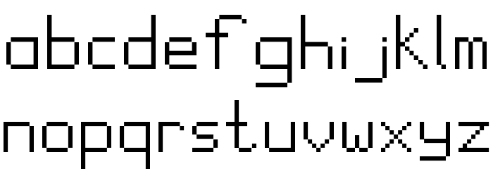 PixelGameFont Font LOWERCASE