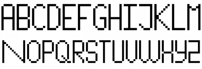 PixelLetters フォント 大文字