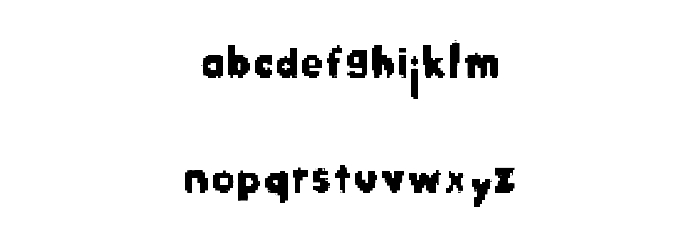 PixelNoise Font LOWERCASE