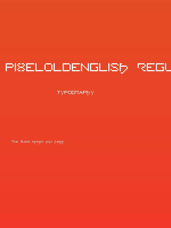 PixelOldEnglish Regular Poster