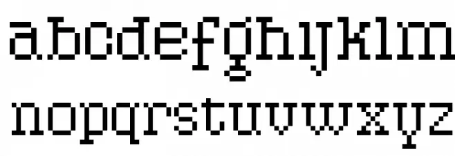 PixelPirate Caratteri MINUSCOLO