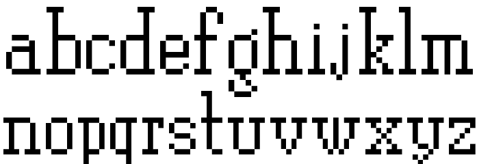 PixelPlay Regular Font LOWERCASE