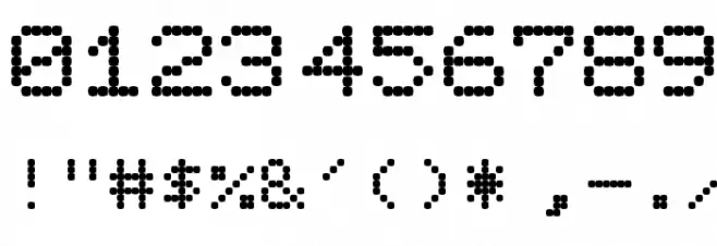 PixelScreen Regular Font OTHER CHARS