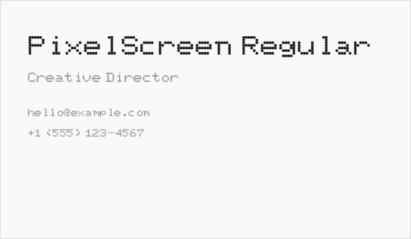 PixelScreen Regular Business Card