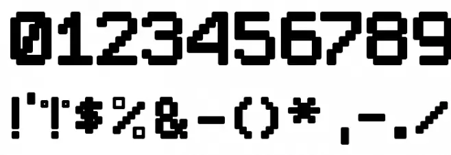 PixelSplitter-Bold Font OTHER CHARS