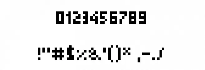 PixelTiny Font OTHER CHARS
