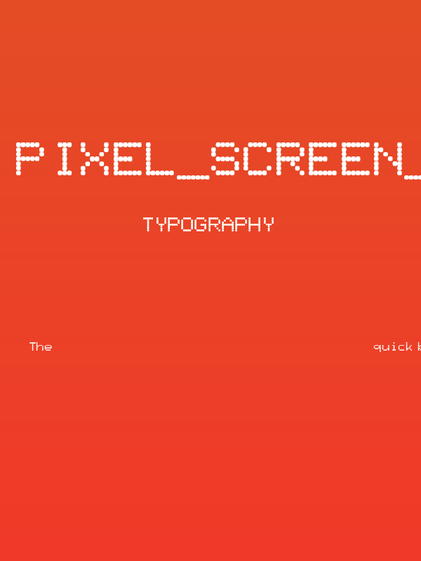 Pixel_Screen_Font-Light Poster