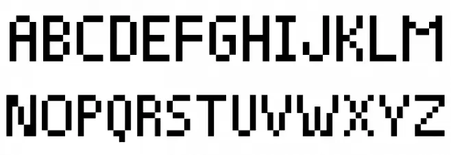 Pixelade Шрифта ВЕРХНИЙ