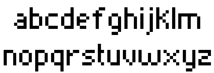 Pixelade Font LOWERCASE