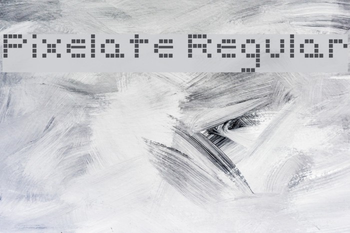 Pixelate Regular フォント examples