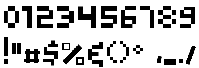 Pixelated Display Font OTHER CHARS