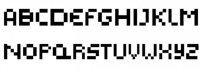 Pixelated Display Шрифта ВЕРХНИЙ