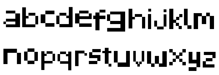 Pixelated Display Font LOWERCASE