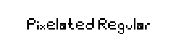 Pixelated Regular Font