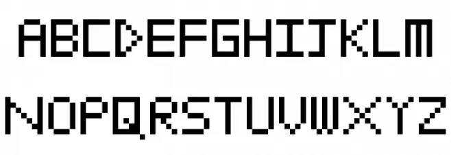 Pixelated Regular خط أحرف كبيرة