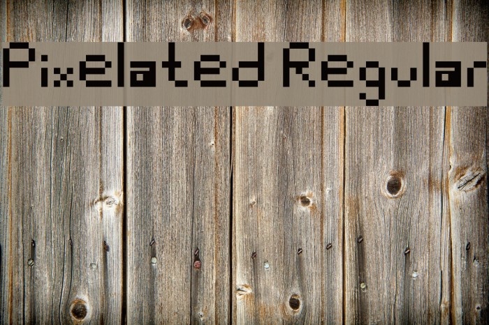 Pixelated Regular Font examples