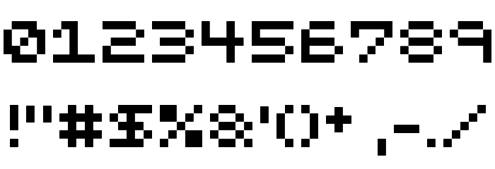 Pixelated Font OTHER CHARS