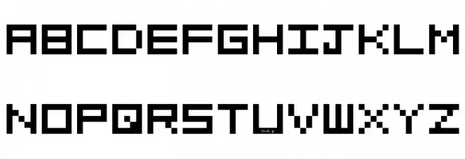 Pixelated 字体 大写
