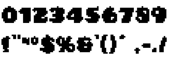 PixelatedPusab Font OTHER CHARS