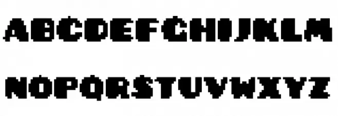 PixelatedPusab Schriftart Groß
