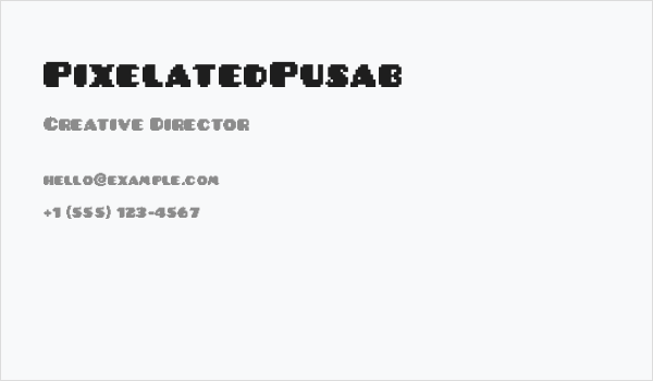 PixelatedPusab Business Card
