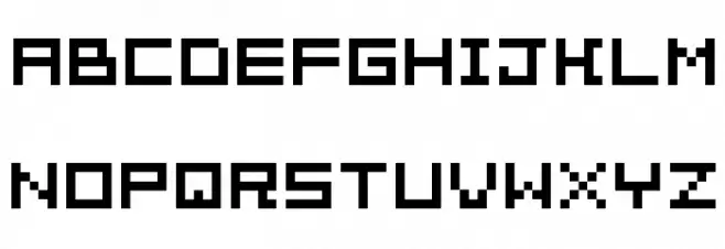 Pixelation Schriftart Groß
